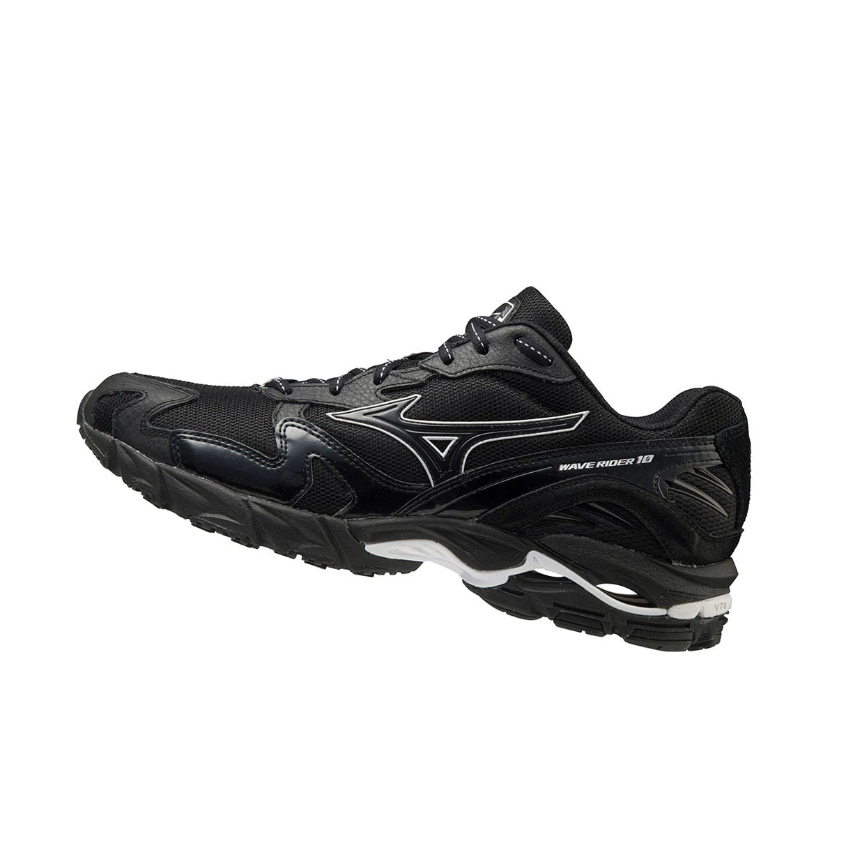 Zapatillas Mizuno Wave Rider 10 Kuro Hombre Negras | 68104-QUZC