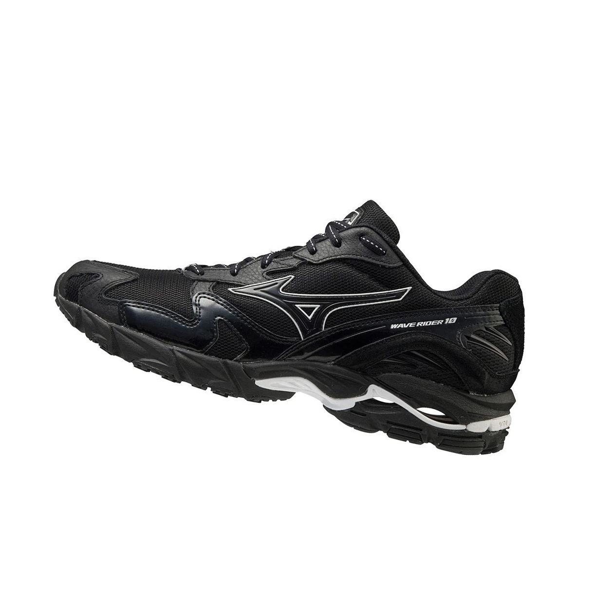 Zapatillas Mizuno Wave Rider 10 Kuro Mujer Negras | 51340-OQUR