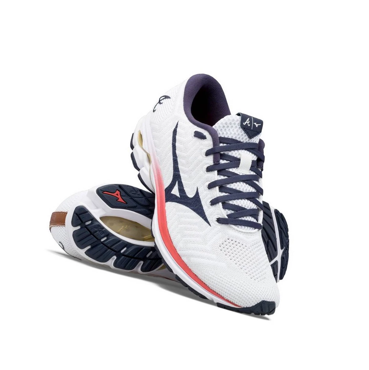 Zapatillas Running Mizuno Chop On Waveknitﾙ R2 Hombre White/Navy | 70862-UJCL