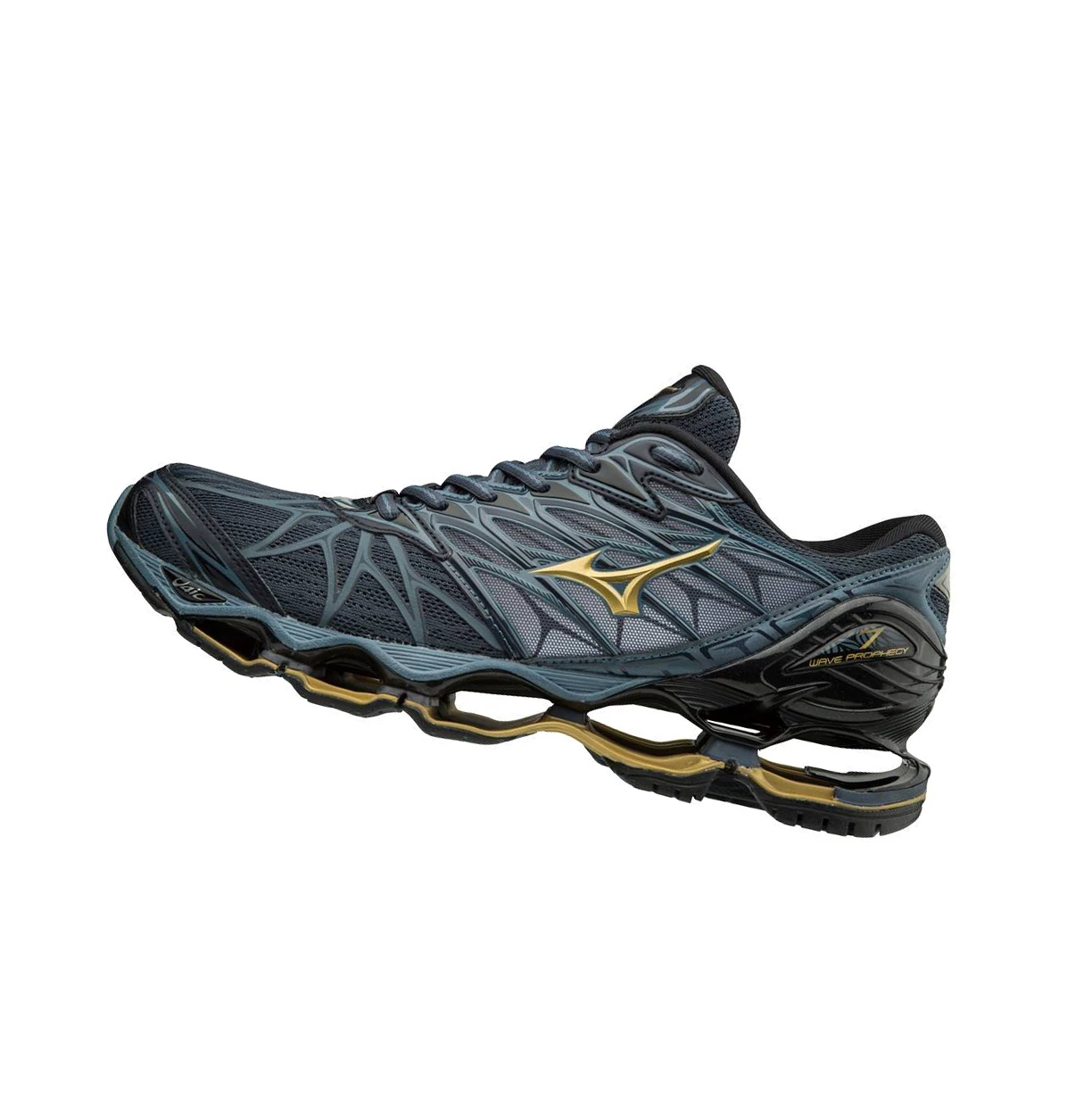 Zapatillas Running Mizuno Wave Prophecy 7 Hombre Black/Blue | 31980-AQDG