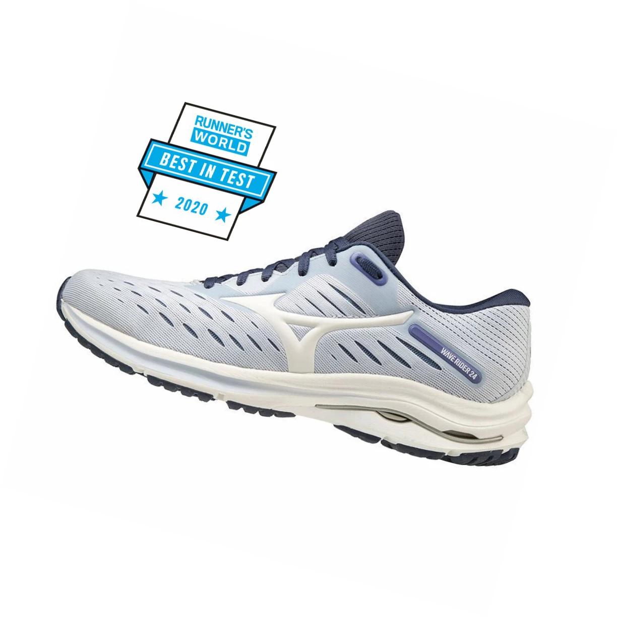 Zapatillas Running Mizuno Wave Rider 24 Mujer White/Indigo | 17420-ZJXD