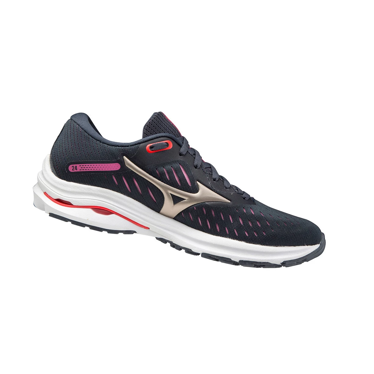 Zapatillas Running Mizuno Wave Rider 24 Mujer Navy/Gold | 54607-BHZI