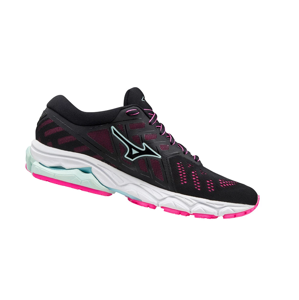 Zapatillas Running Mizuno Wave Ultima 11 Mujer Black/Light Turquoise/Pink | 17209-SYBF