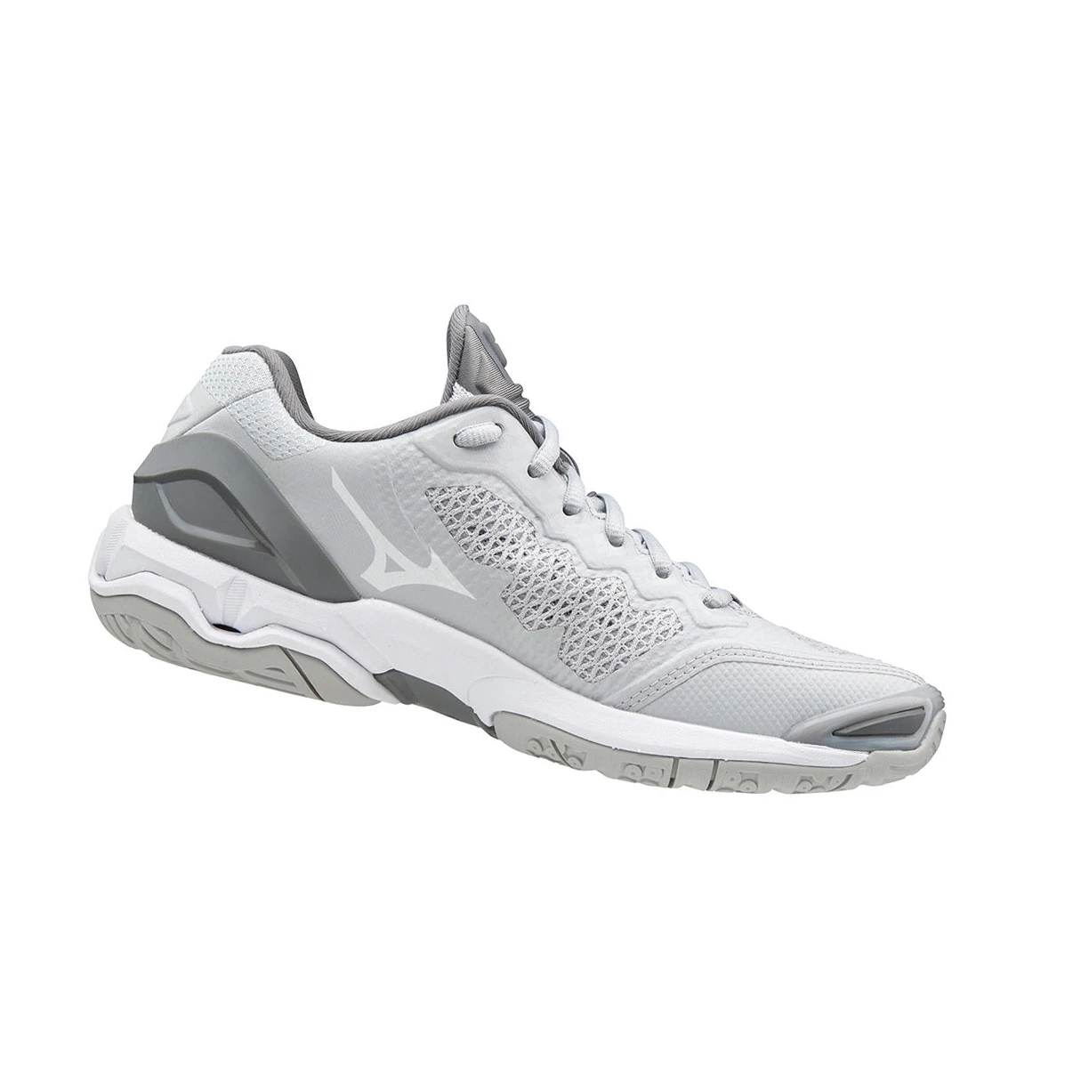 Zapatillas de Balonmano Mizuno Wave Stealth V Mujer White/Grey | 57469-GXYF