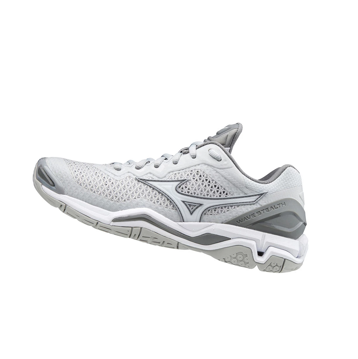 Zapatillas de Balonmano Mizuno Wave Stealth V Mujer White/Grey | 57469-GXYF