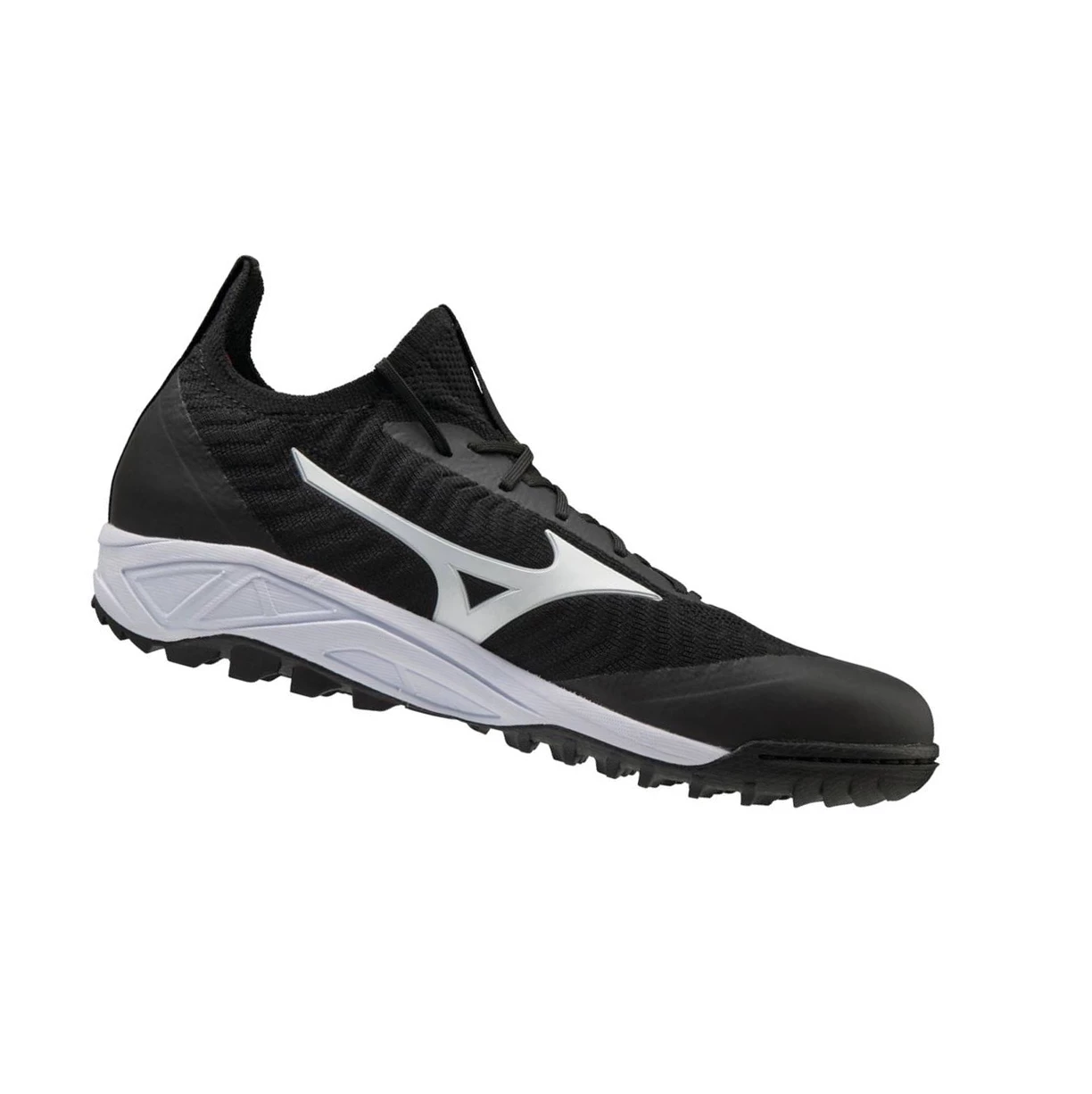 Zapatillas de Beisbol Mizuno Dominant As Knit All Surface Low Turf Hombre Black/White | 36512-ZXMS