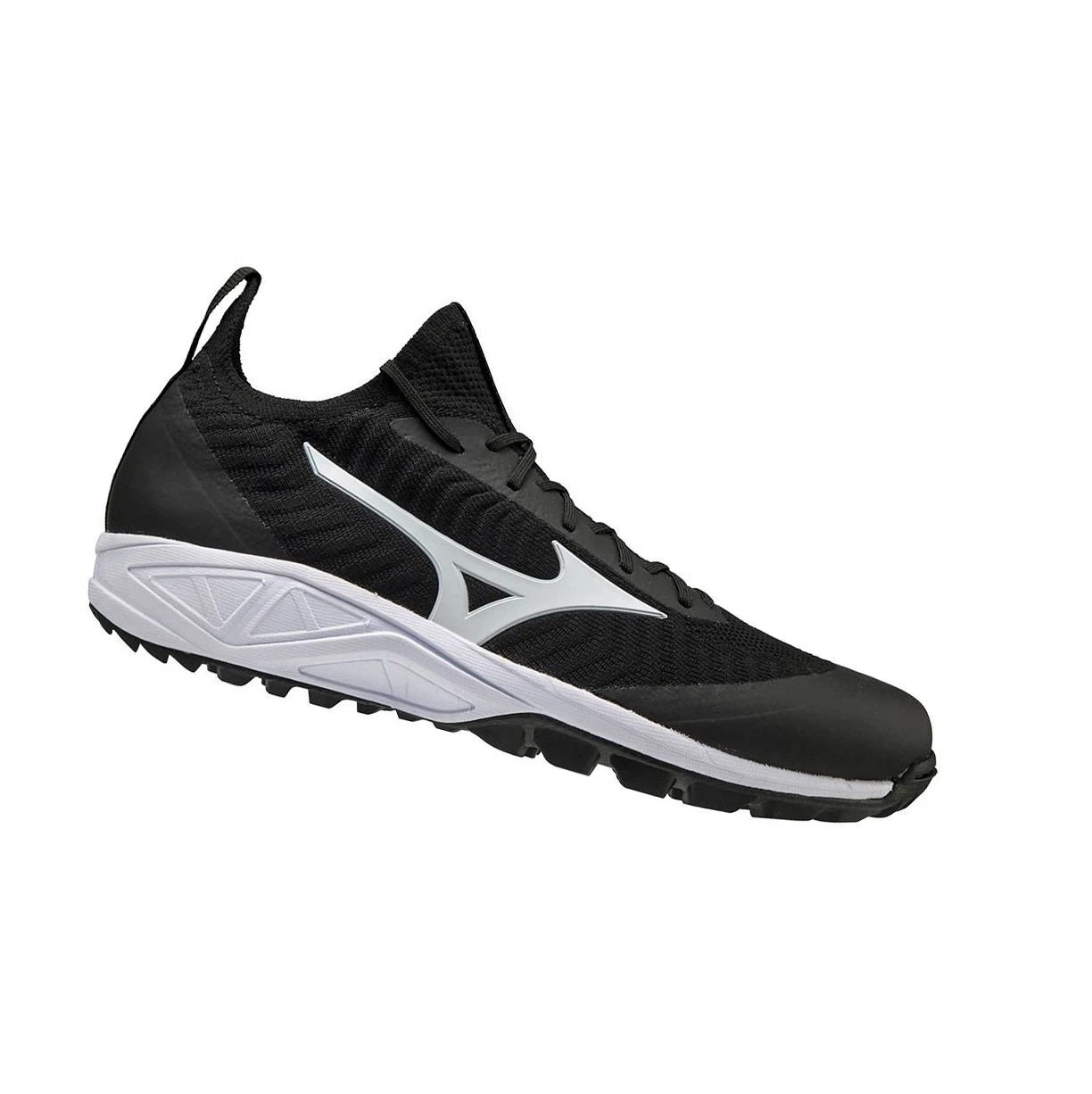 Zapatillas de Beisbol Mizuno Dominant As Knit All Surface Low Turf Hombre Black/White | 36512-ZXMS