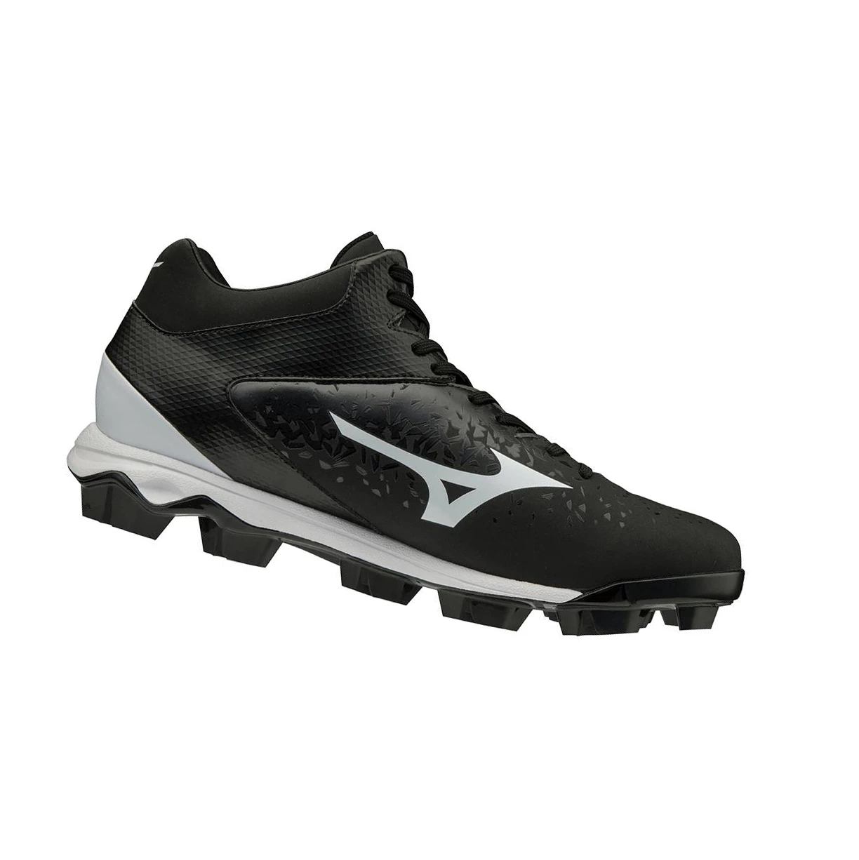 Zapatillas de Beisbol Mizuno Select Nine Tpu Mid Molded Hombre Black/White | 75634-HRTC