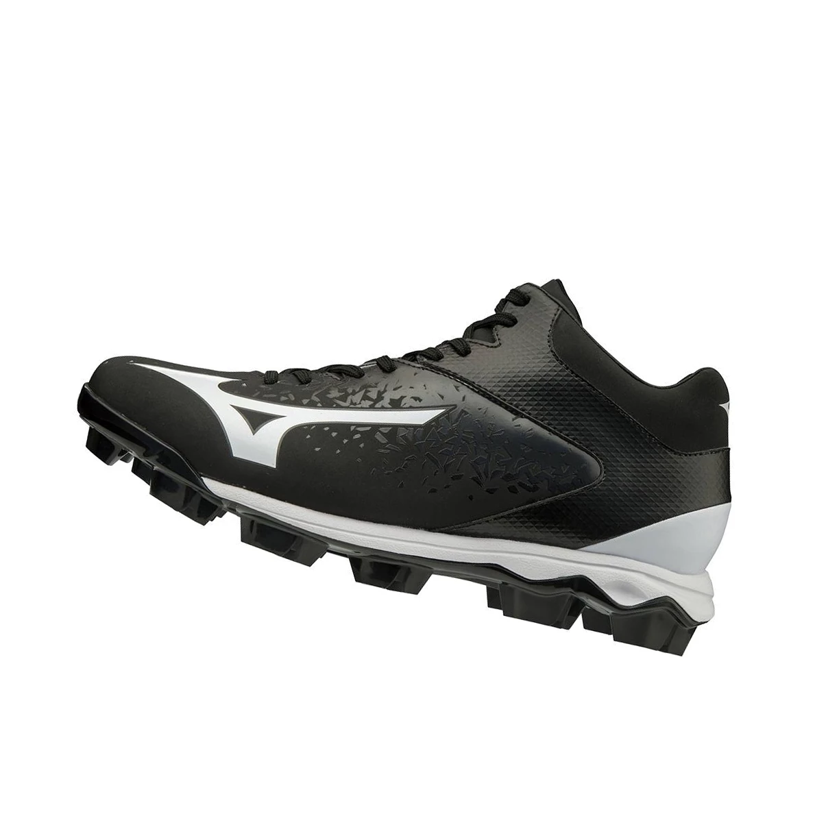 Zapatillas de Beisbol Mizuno Select Nine Tpu Mid Molded Hombre Black/White | 75634-HRTC