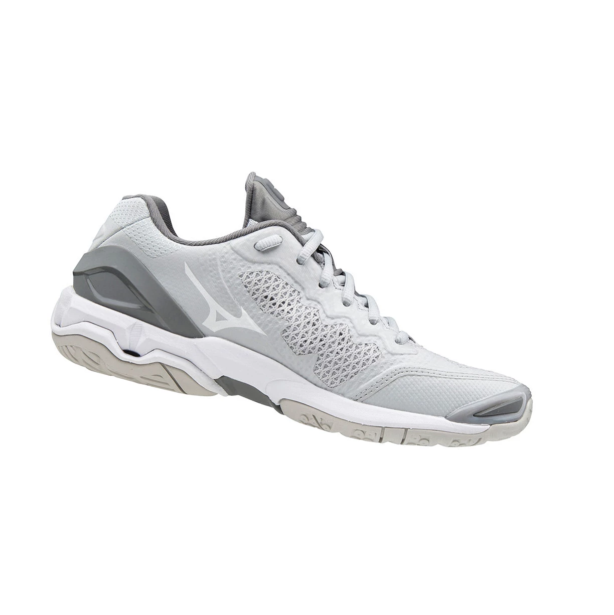 Zapatillas de Netball Mizuno Wave Stealth V Nb Mujer White/Grey | 40782-CFMK