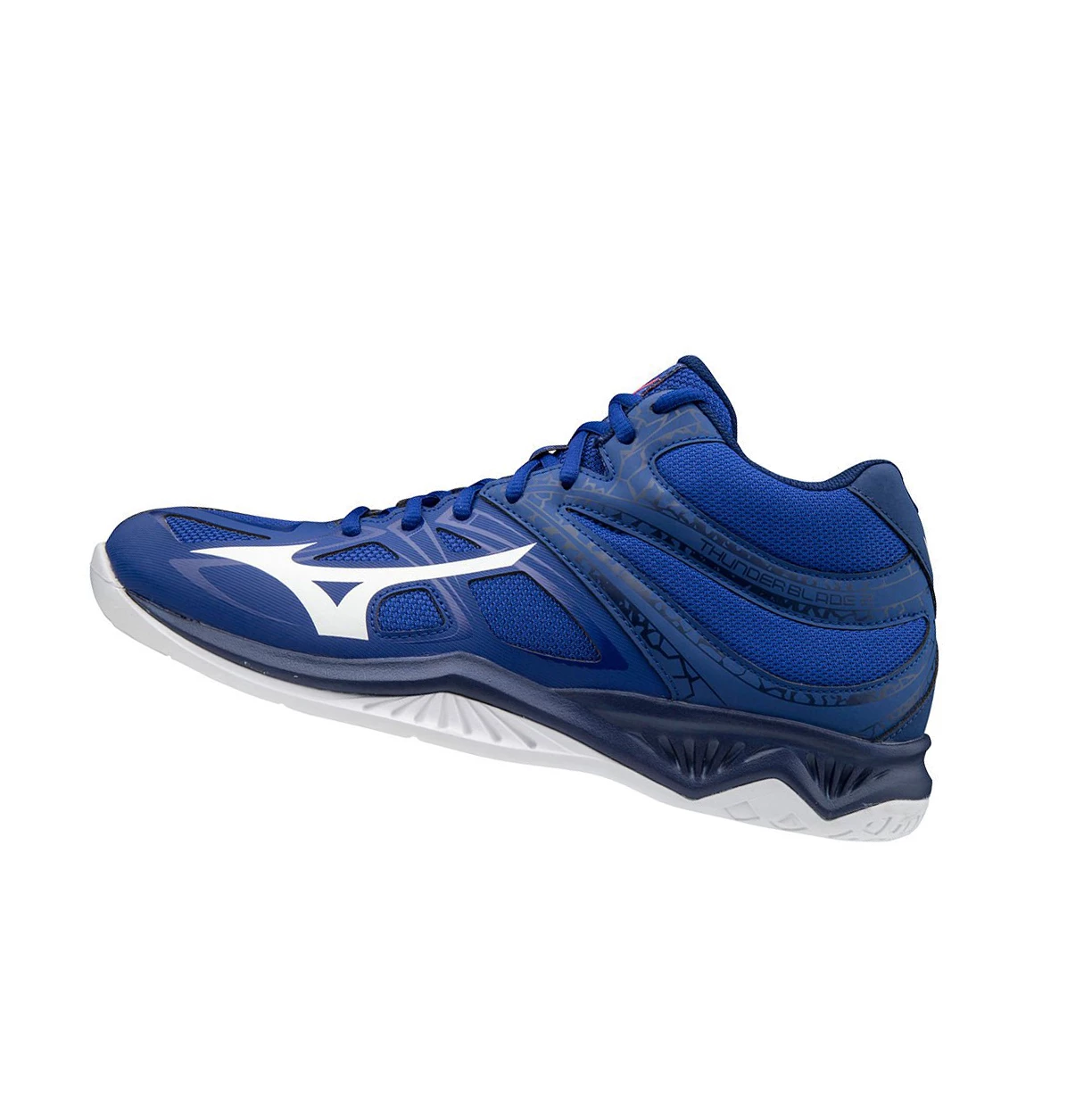 Zapatillas de Voleibol Mizuno Thunder Blade 2 Mid Mujer Blue/White/Pink | 02931-HUXR