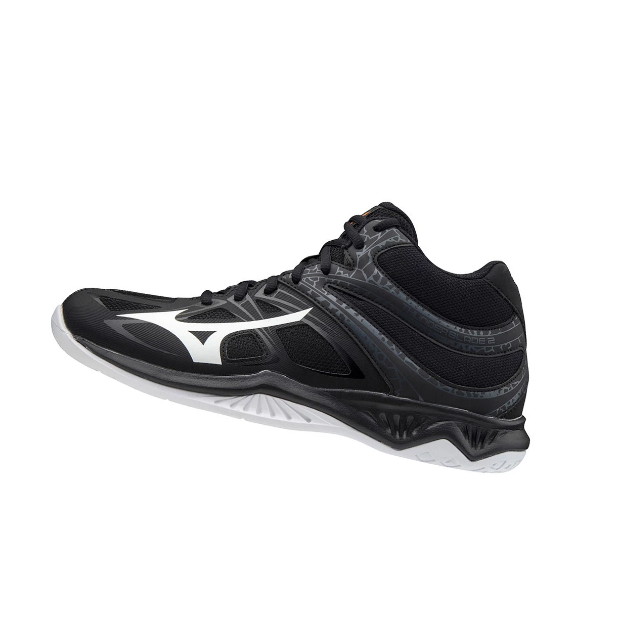 Zapatillas de Voleibol Mizuno Thunder Blade 2 Mid Hombre Black/White | 17863-JTQR