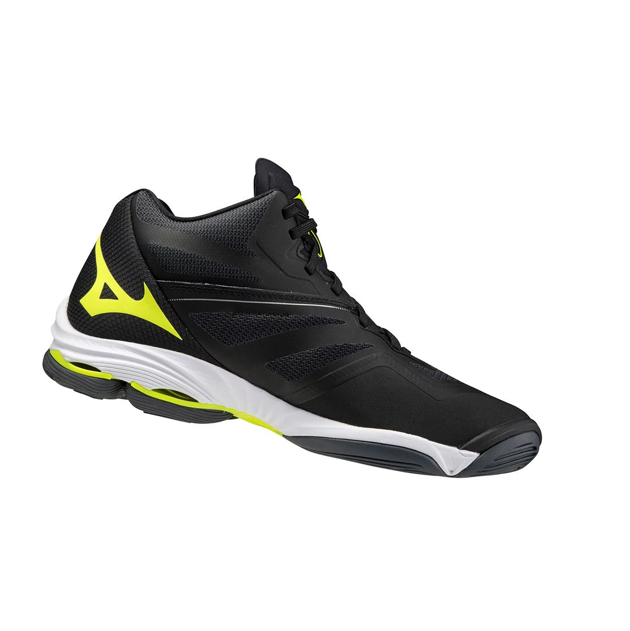 Zapatillas de Voleibol Mizuno Wave Lightning Z6 Mid Mujer Black/Blue Turquoise/Yellow | 53164-XURK