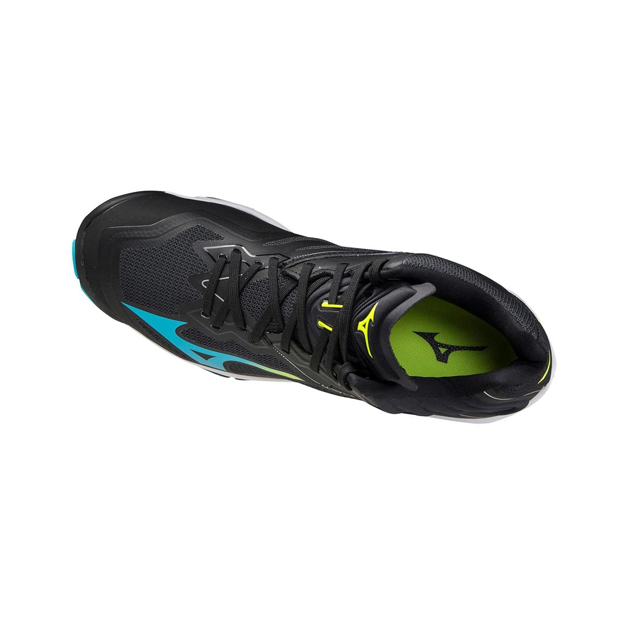 Zapatillas de Voleibol Mizuno Wave Lightning Z6 Mid Mujer Black/Blue Turquoise/Yellow | 53164-XURK