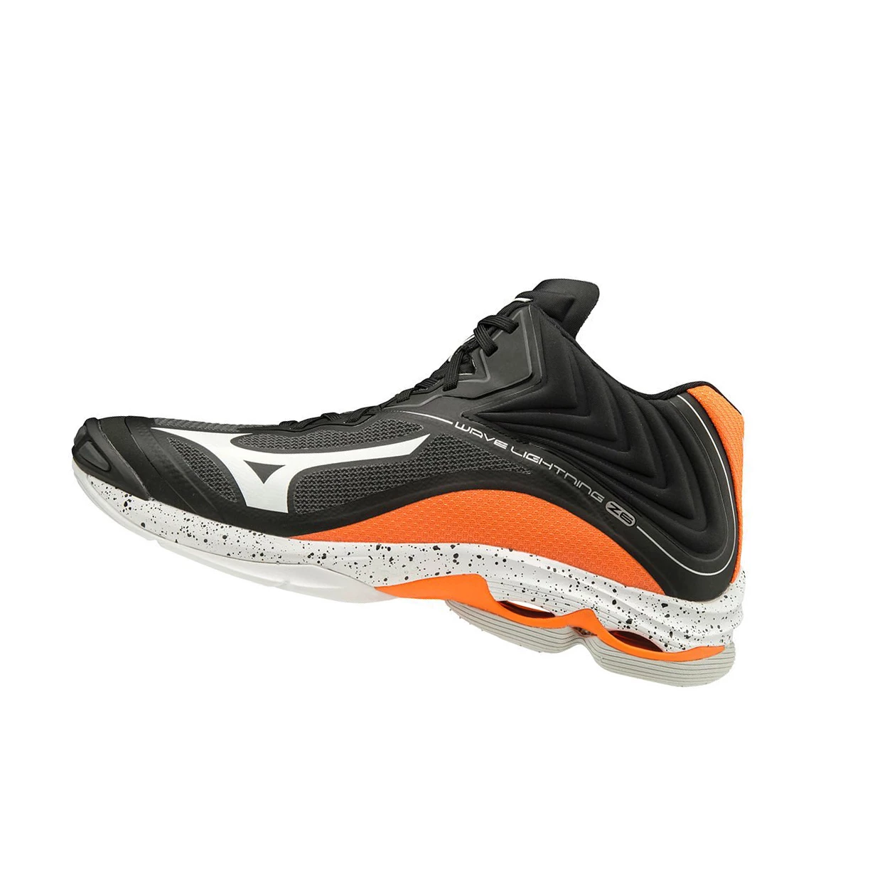 Zapatillas de Voleibol Mizuno Wave Lightning Z6 Mid Mujer Black/White/Orange | 67198-ZFKG