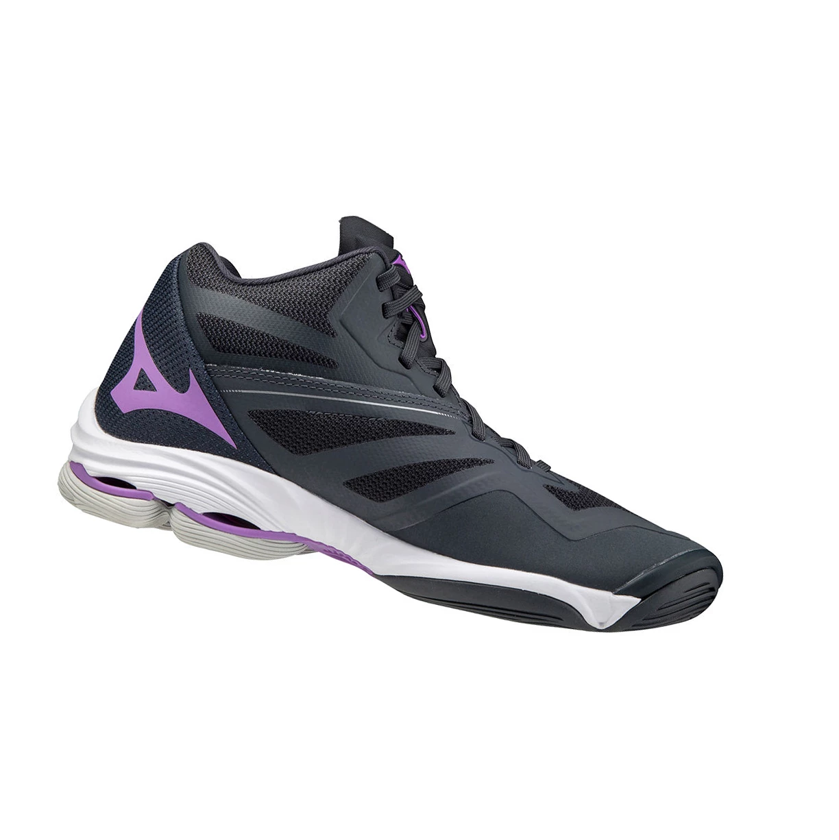 Zapatillas de Voleibol Mizuno Wave Lightning Z6 Mid Mujer Navy/Coral | 92061-JUPQ