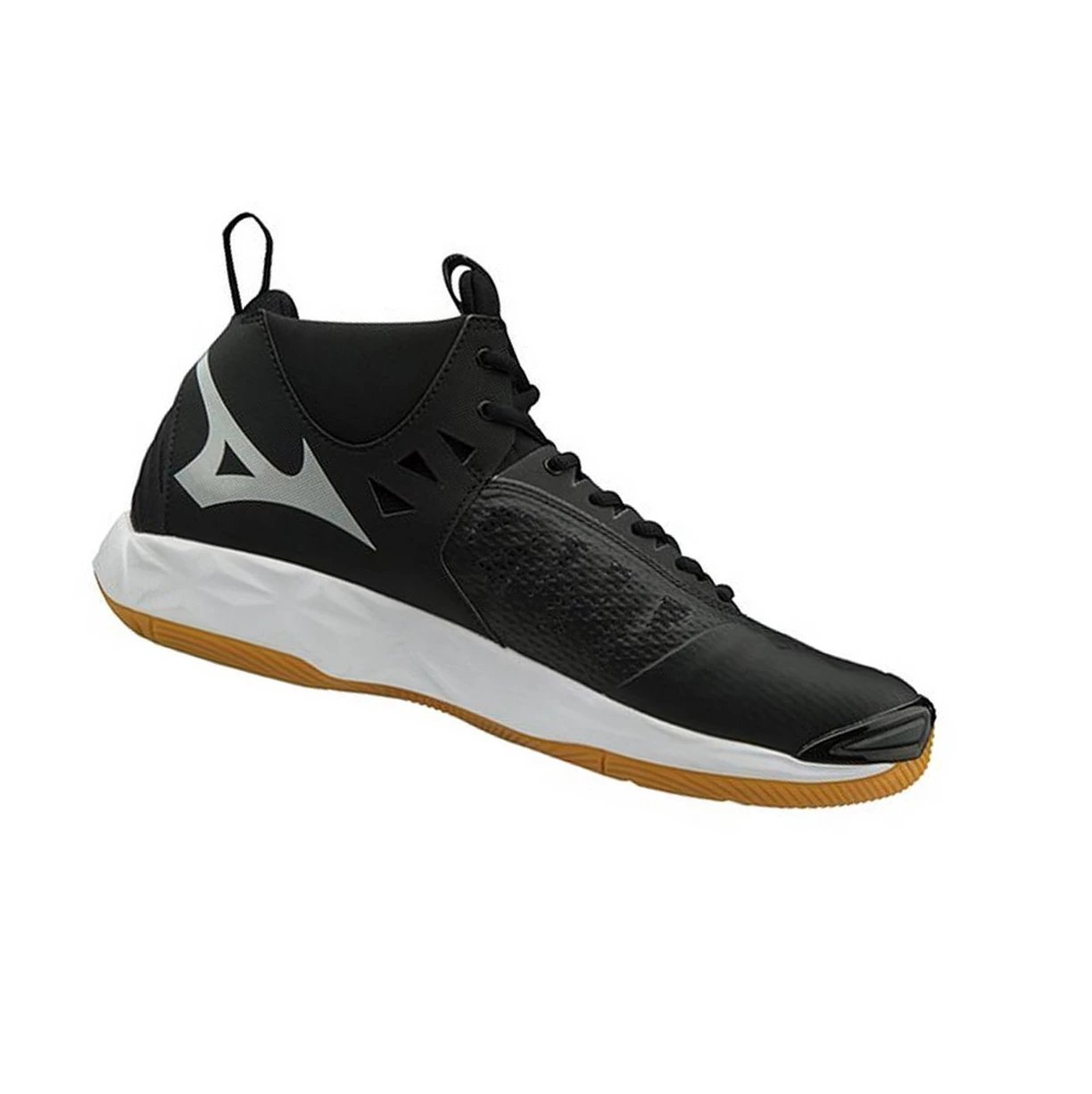 Zapatillas de Voleibol Mizuno Wave Momentum Mid Hombre Black/Silver | 21568-ALSD