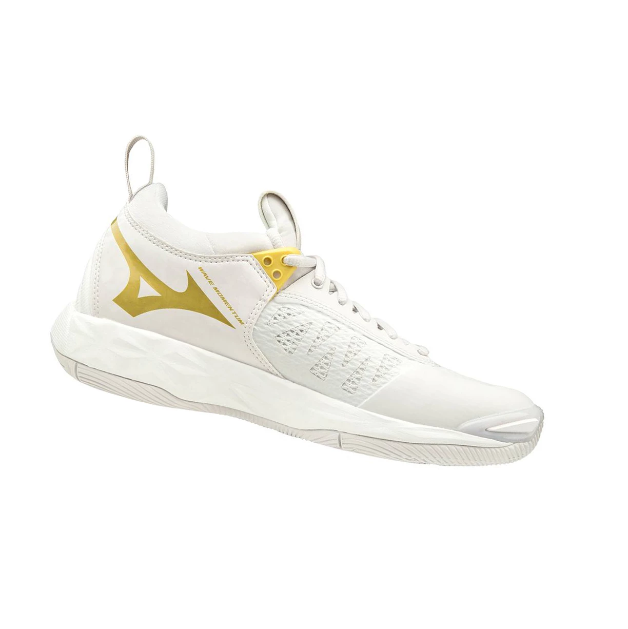 Zapatillas de Voleibol Mizuno Wave Momentum Mujer White/Gold | 92341-WPCV