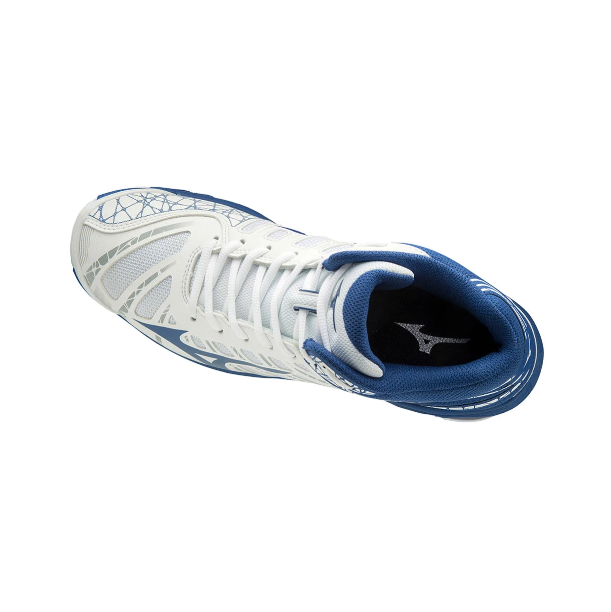 Zapatillas de Voleibol Mizuno Wave Voltage Mid Hombre White/Blue | 07629-KRHX