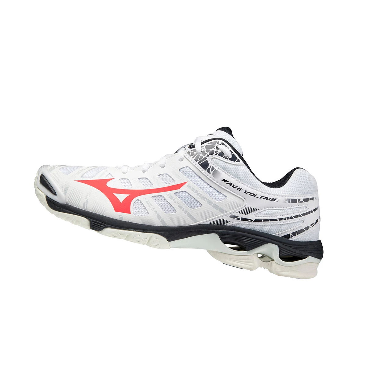 Zapatillas de Voleibol Mizuno Wave Voltage Hombre White/Red | 13567-IJBK