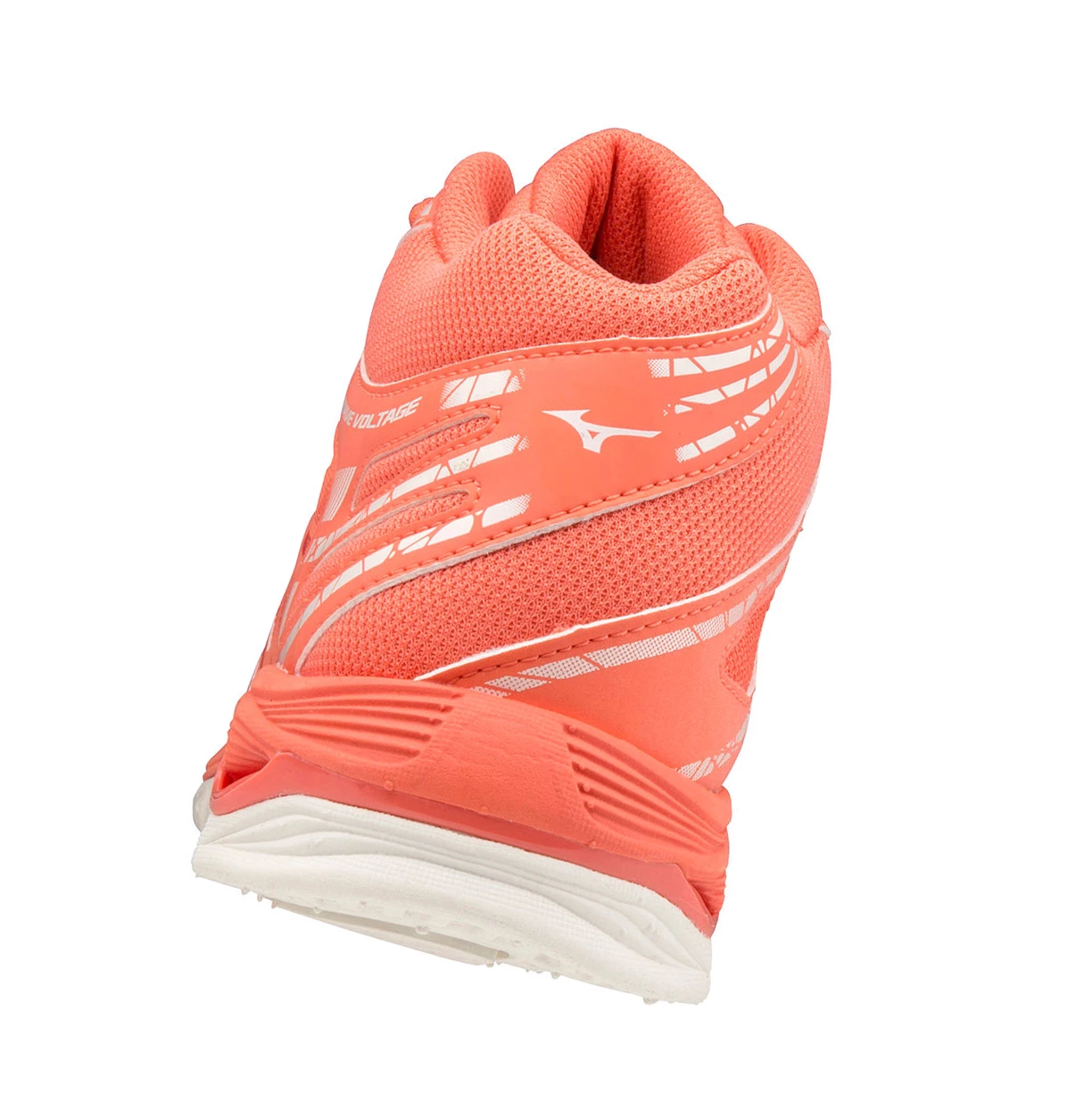 Zapatillas de Voleibol Mizuno Wave Voltage Mid Mujer Coral/white | 41287-GYLS