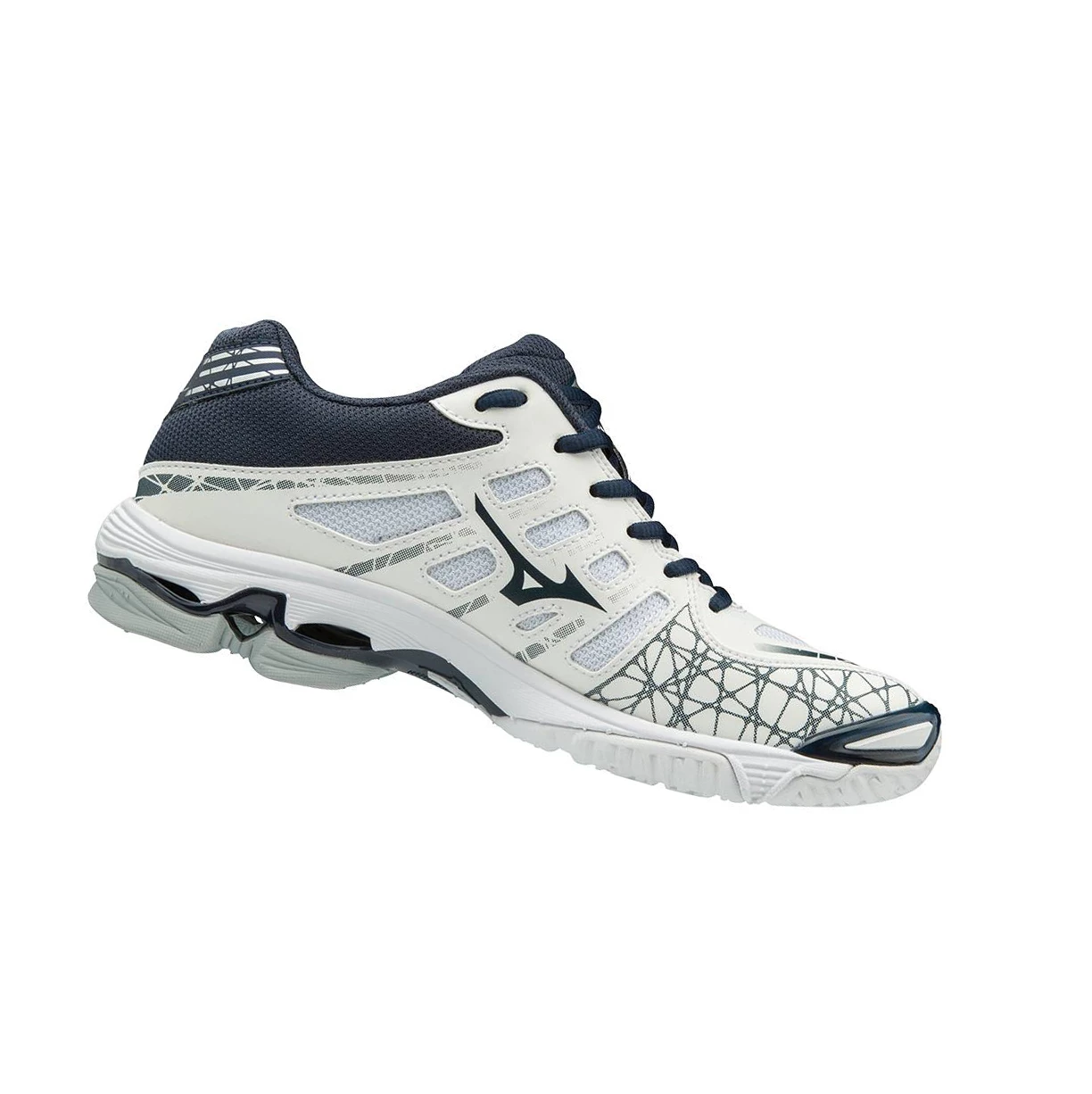 Zapatillas de Voleibol Mizuno Wave Voltage Mujer White/Navy | 71035-TYOJ