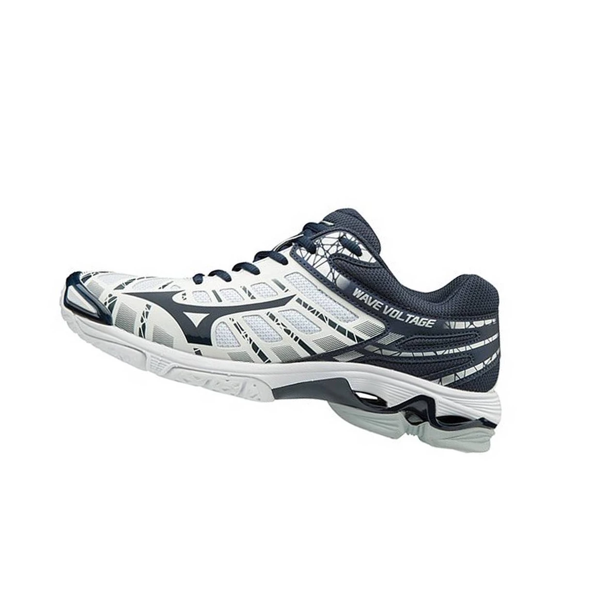 Zapatillas de Voleibol Mizuno Wave Voltage Mujer White/Navy | 71035-TYOJ