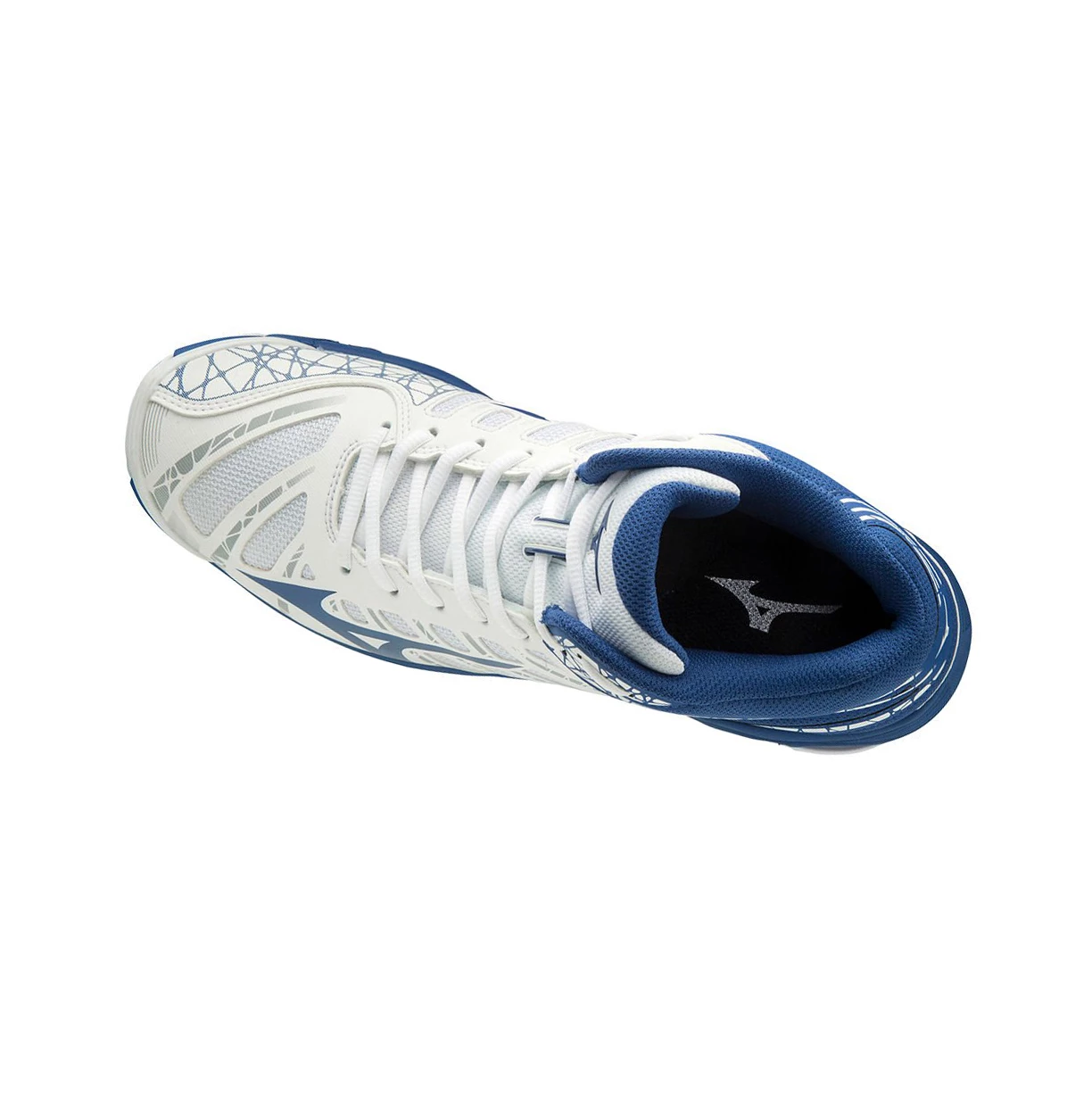 Zapatillas de Voleibol Mizuno Wave Voltage Mid Mujer White/Blue | 71842-VCBP