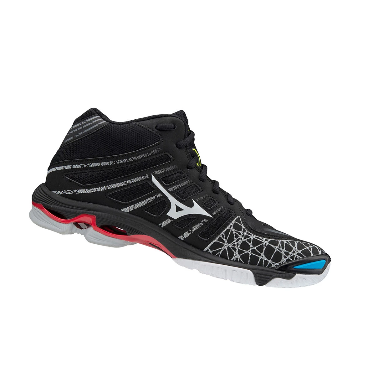 Zapatillas de Voleibol Mizuno Wave Voltage Mid Hombre Black/White | 72063-YMTD