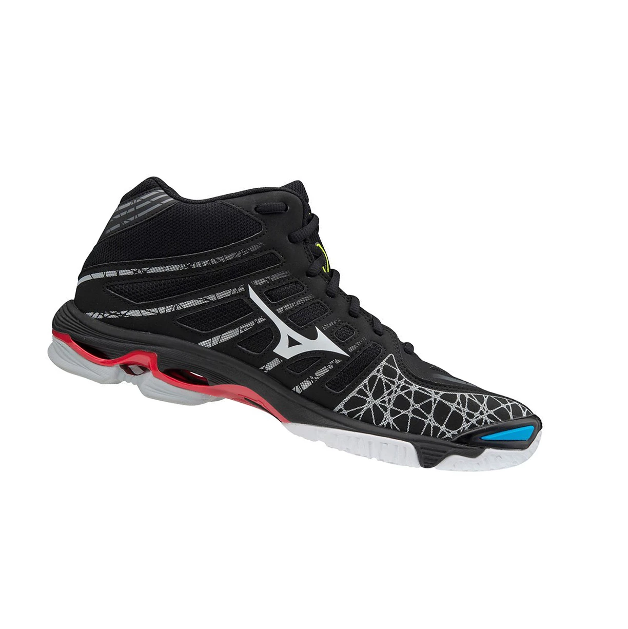 Zapatillas de Voleibol Mizuno Wave Voltage Mid Mujer Black/White | 74358-UYST