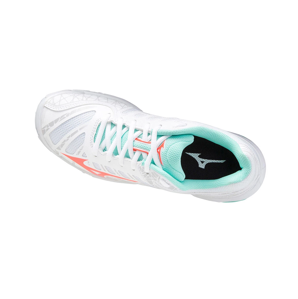 Zapatillas de Voleibol Mizuno Wave Voltage Mujer White/Coral | 91607-XUJE