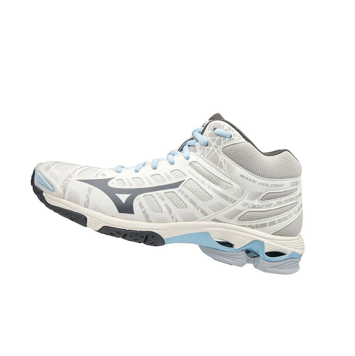 Zapatillas de Voleibol Mizuno Wave Voltage Mid Mujer White/Grey | 94568-XCWA