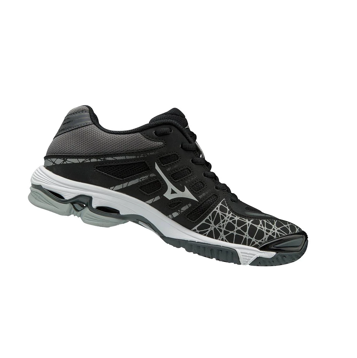 Zapatillas de Voleibol Mizuno Wave Voltage Mujer Black/Silver | 96875-FALN