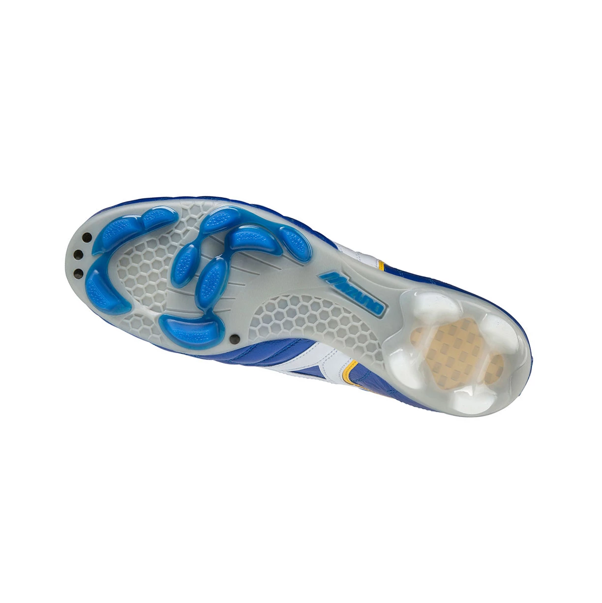 Zapatos De Fútbol Mizuno Wave Cup Legend Hombre White/Blue/Yellow | 09564-RZOW