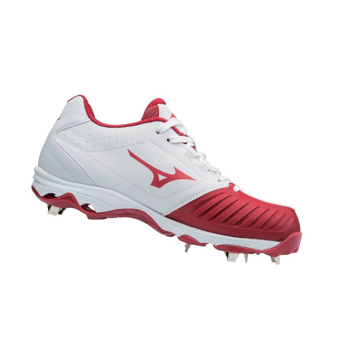 Zapatos de Softbol Mizuno 9-spike Advanced Sweep 4 Low Metal Mujer White/Red | 03428-QCLN