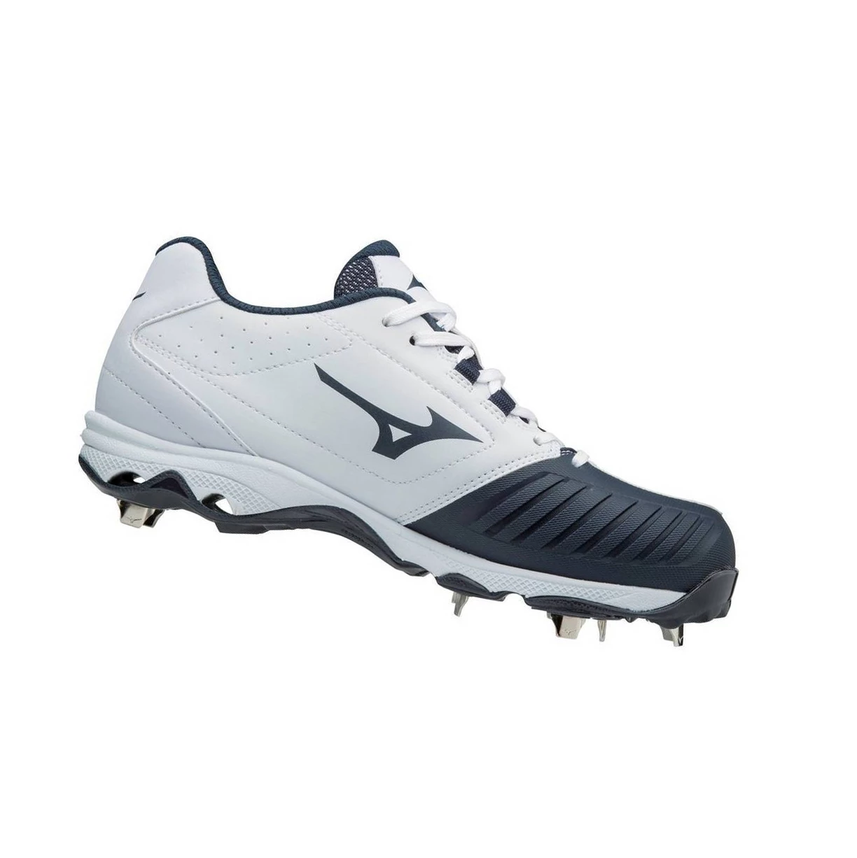 Zapatos de Softbol Mizuno 9-spike Advanced Sweep 4 Low Metal Mujer White/Navy | 05729-UGOT