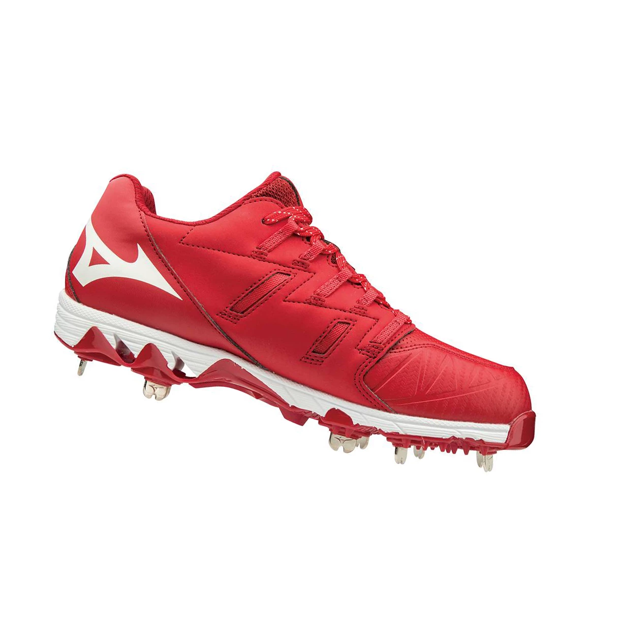 Zapatos de Softbol Mizuno 9-spike Swift 6 Low Metal Mujer Red/White | 12356-VFLU