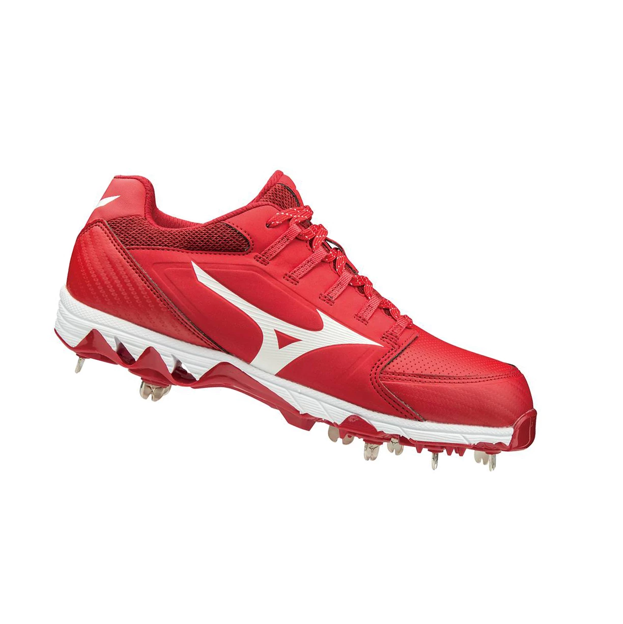 Zapatos de Softbol Mizuno 9-spike Swift 6 Low Metal Mujer Red/White | 12356-VFLU