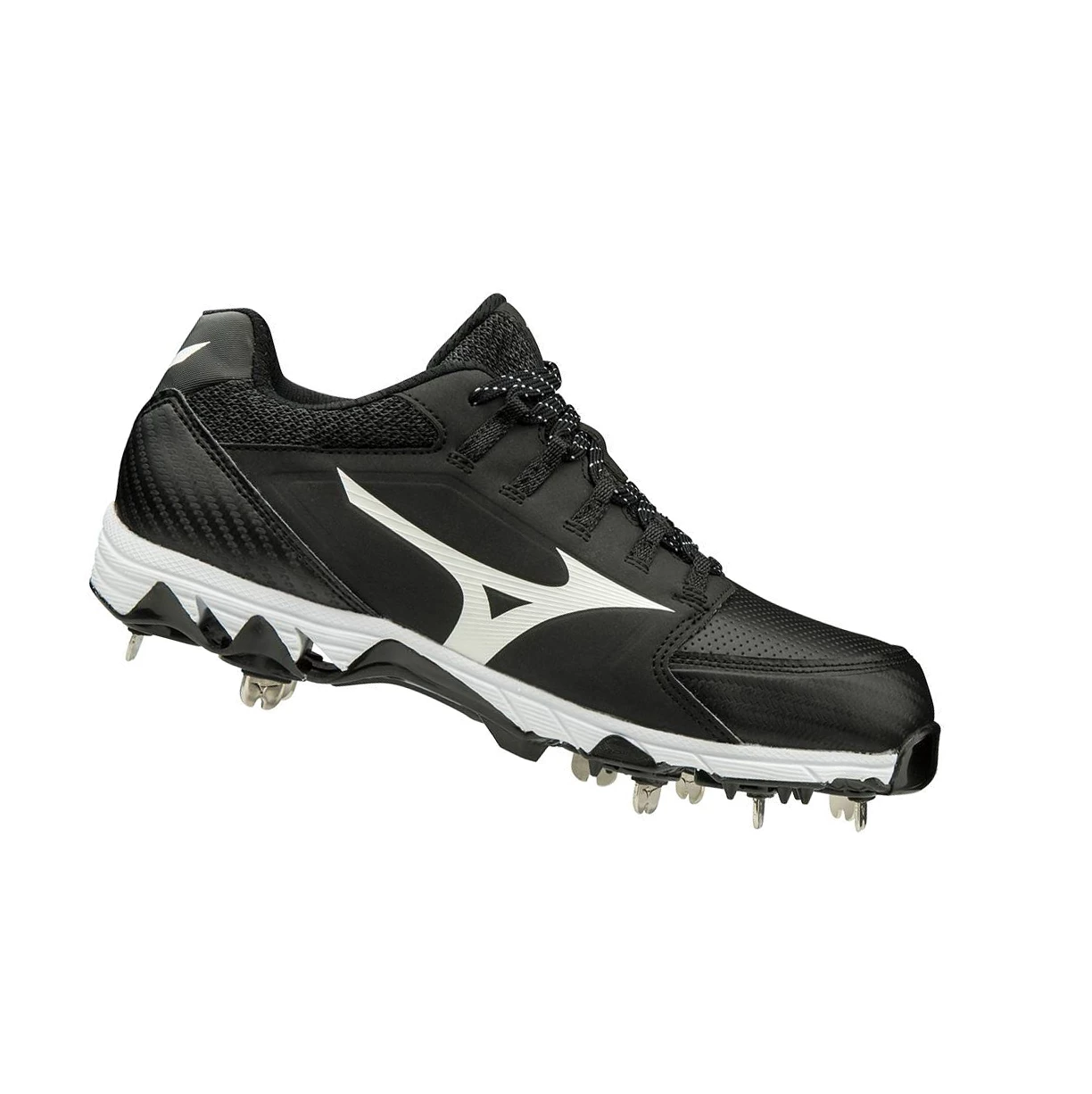 Zapatos de Softbol Mizuno 9-spike Swift 6 Low Metal Mujer Black/White | 52937-YFKG