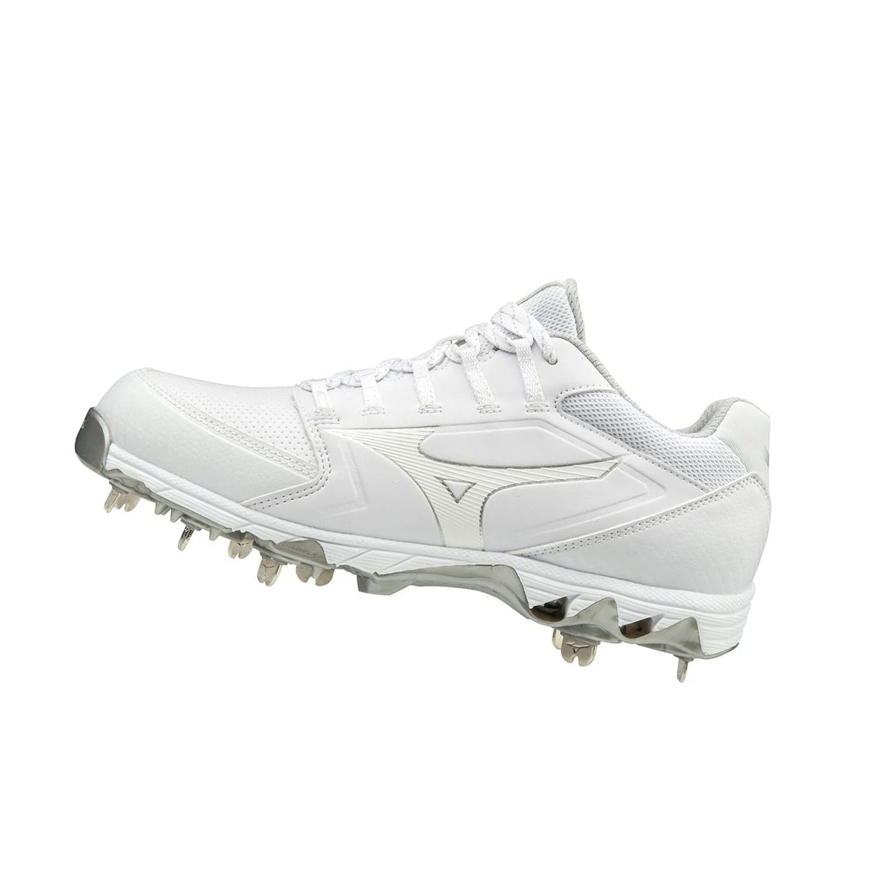 Zapatos de Softbol Mizuno 9-spike Swift 6 Low Metal Mujer Blancas | 90762-MQKW