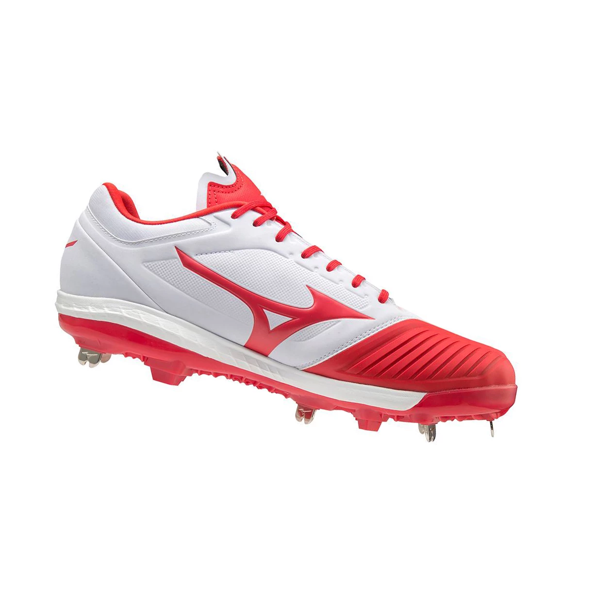 Zapatos de Softbol Mizuno Sweep 5 Low Metal Mujer White/Red | 50493-MNJY