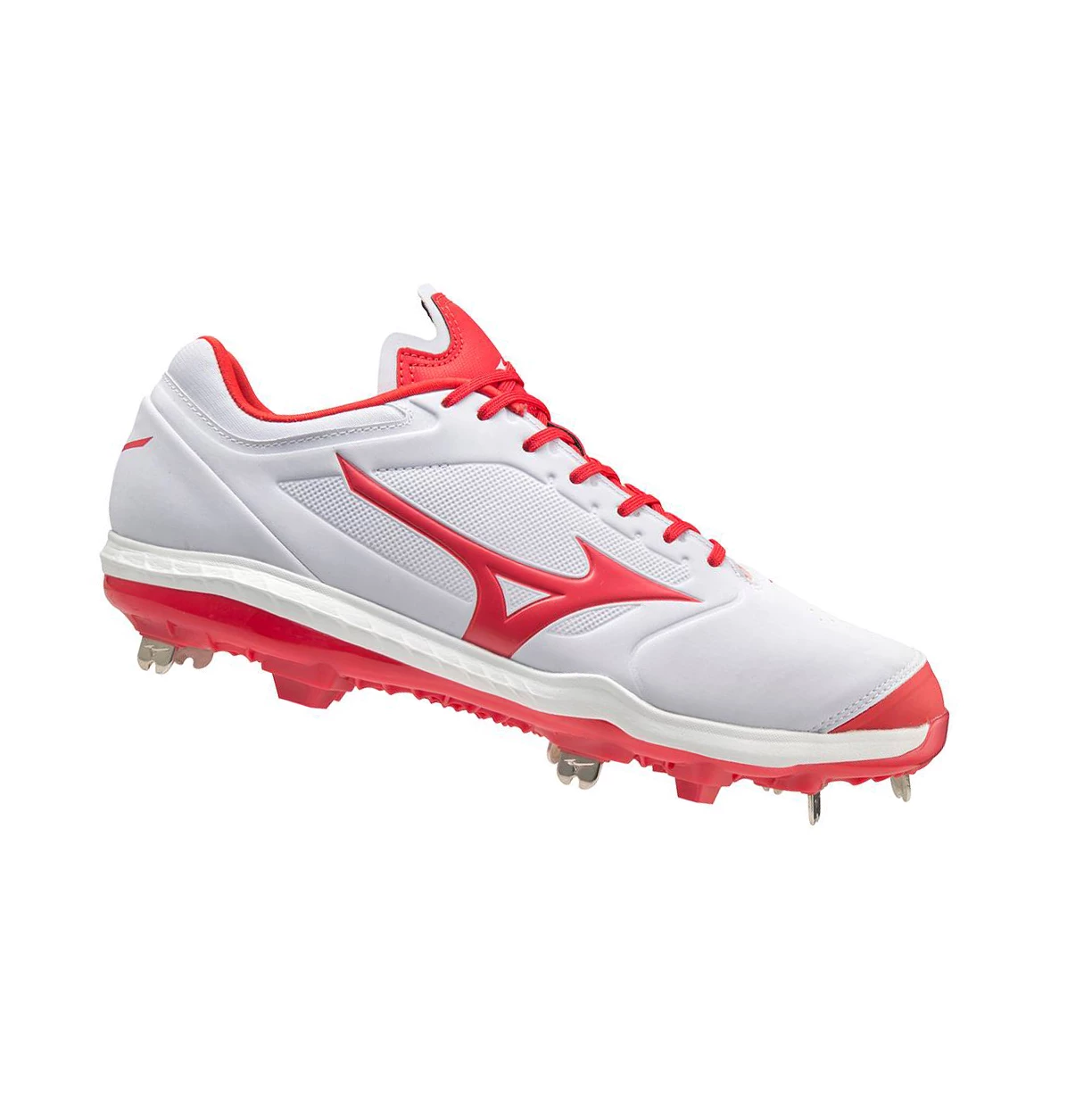 Zapatos de Softbol Mizuno Sweep 5 Low Metal Mujer White/Red | 50493-MNJY