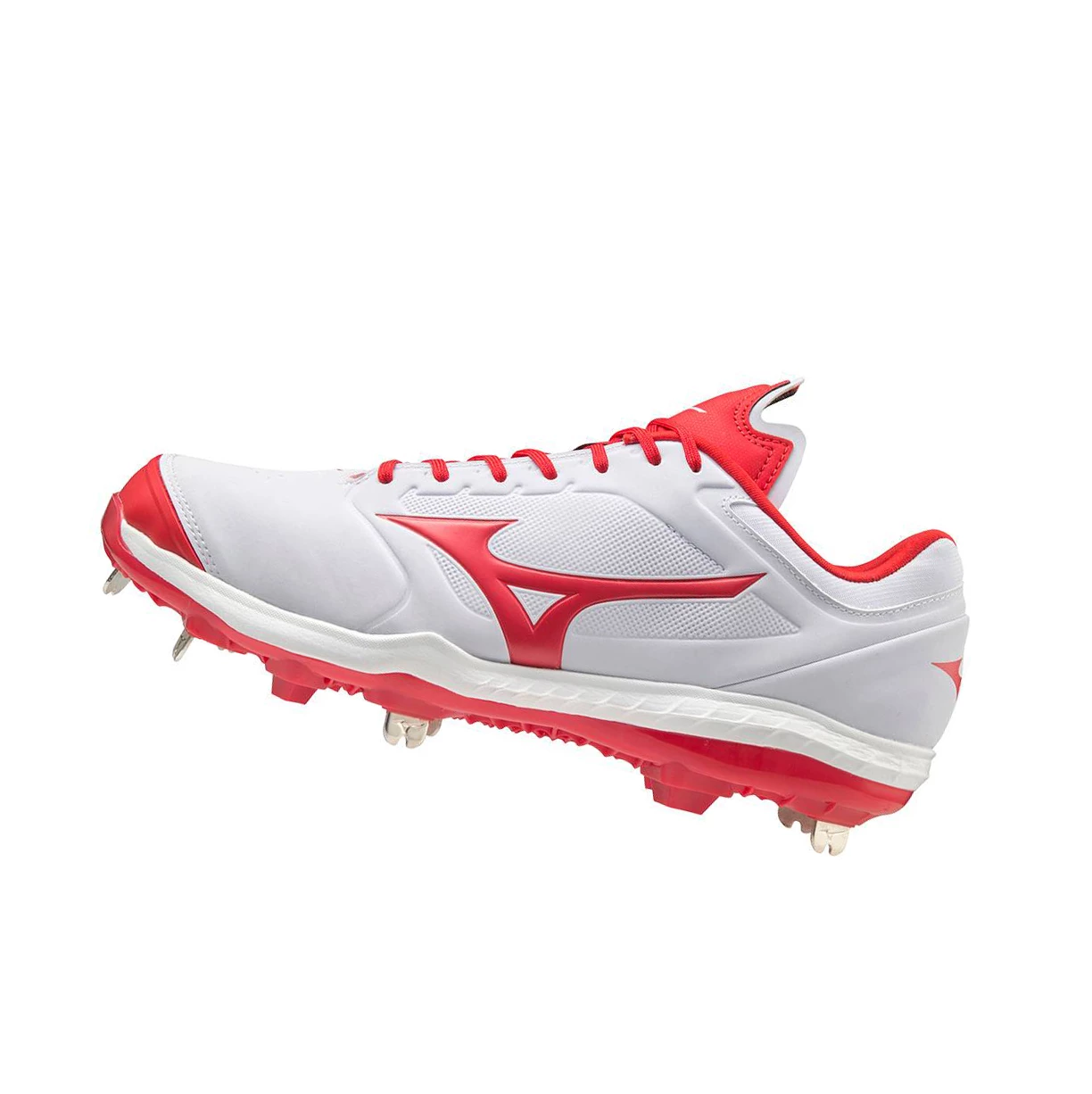 Zapatos de Softbol Mizuno Sweep 5 Low Metal Mujer White/Red | 50493-MNJY