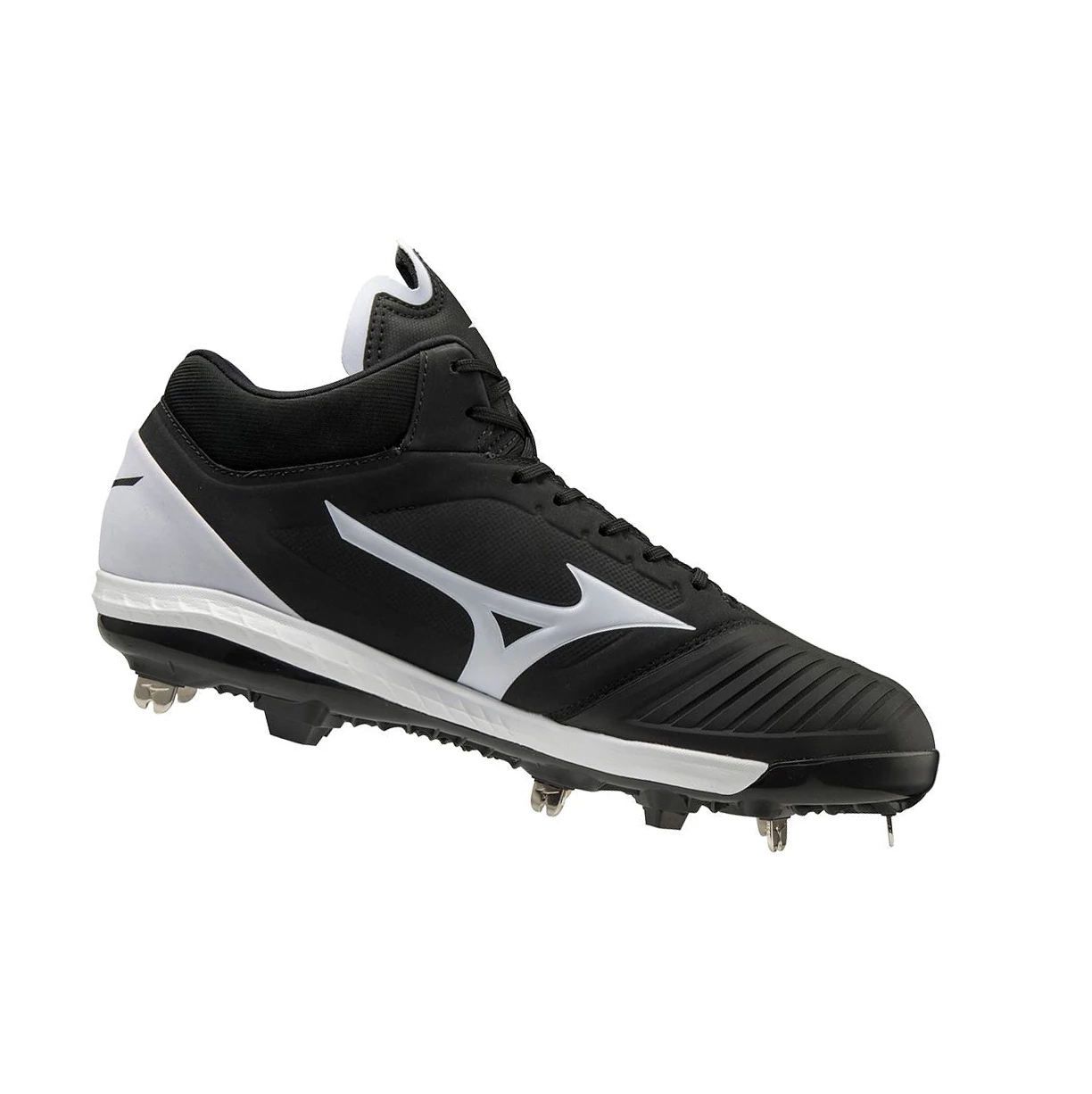 Zapatos de Softbol Mizuno Sweep 5 Mid Metal Mujer Black/White | 62041-IUNZ