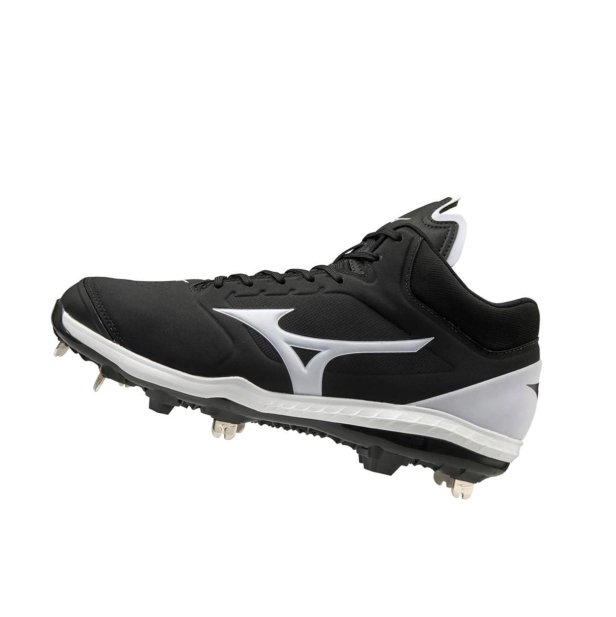 Zapatos de Softbol Mizuno Sweep 5 Mid Metal Mujer Black/White | 62041-IUNZ