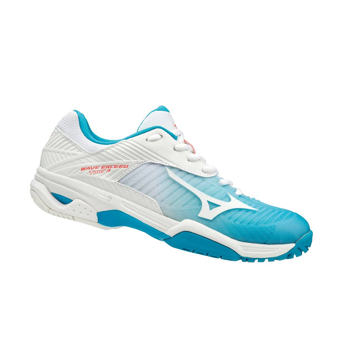 Zapatos de Tenis Mizuno Wave Exceed Tour 3 Ac Mujer Blue/Coral | 30985-IADT