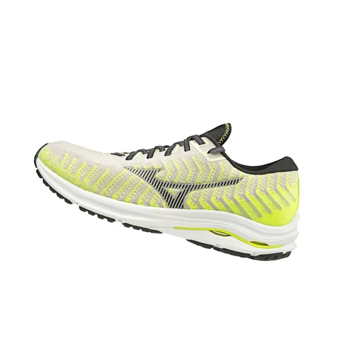 Zapatillas Running Mizuno Wave Rider 24 Waveknitﾙ Hombre White/Yellow | 04128-XGEA