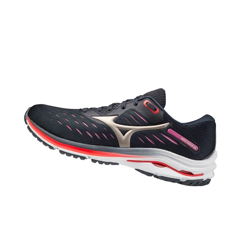 Zapatillas Running Mizuno Wave Rider 24 Mujer Navy/Gold | 54607-BHZI