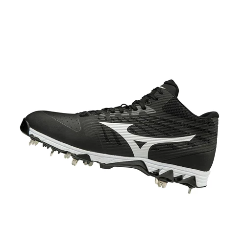 Zapatillas de Beisbol Mizuno 9-spike Ambition Mid Metal Hombre Black/White | 49583-IHJY