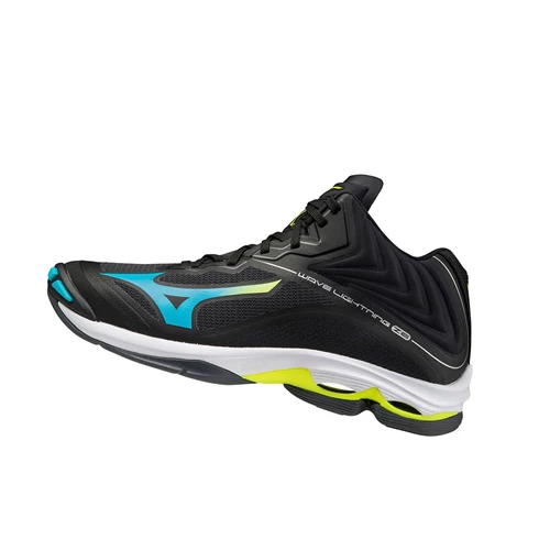 Zapatillas de Voleibol Mizuno Wave Lightning Z6 Mid Mujer Black/Blue Turquoise/Yellow | 53164-XURK